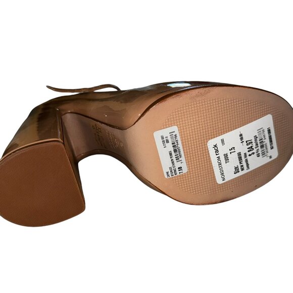 NIB SCHUTZ Zayne Patent Pumps in Nude Size 7.5 - Picture 3 of 11